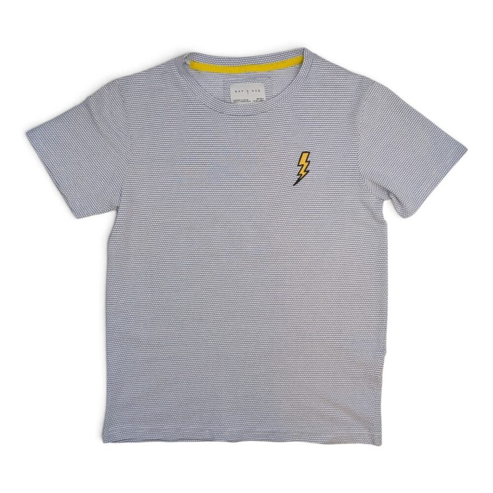 DAY & AGE Lightning Bolt Embroidered Kids' T-Shirt - Size 14/16 Large